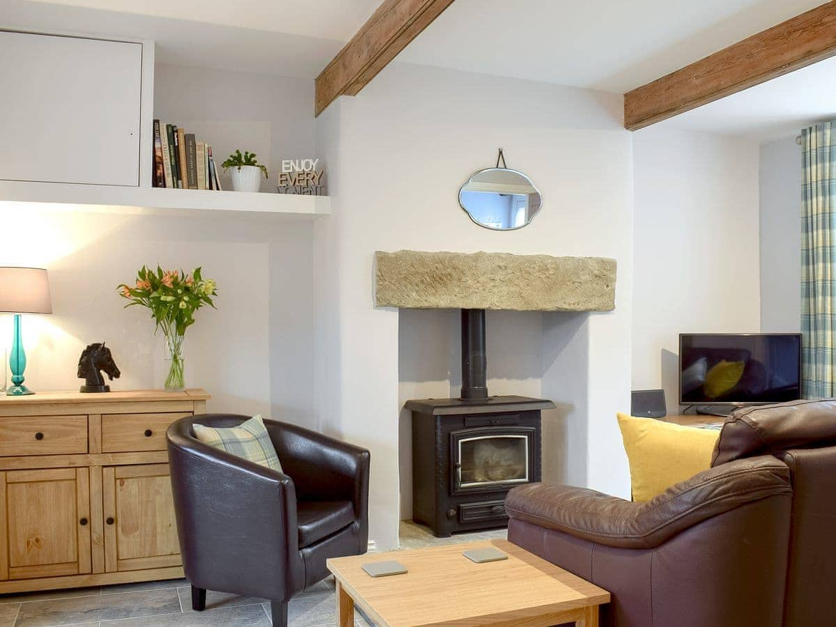 Charming living room with wood burner | Weavers Cottage, Eldwick, near Bingley