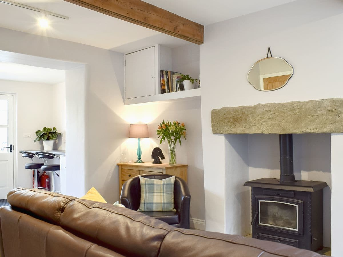 Comfy living area with wood burner | Weavers Cottage, Eldwick, near Bingley